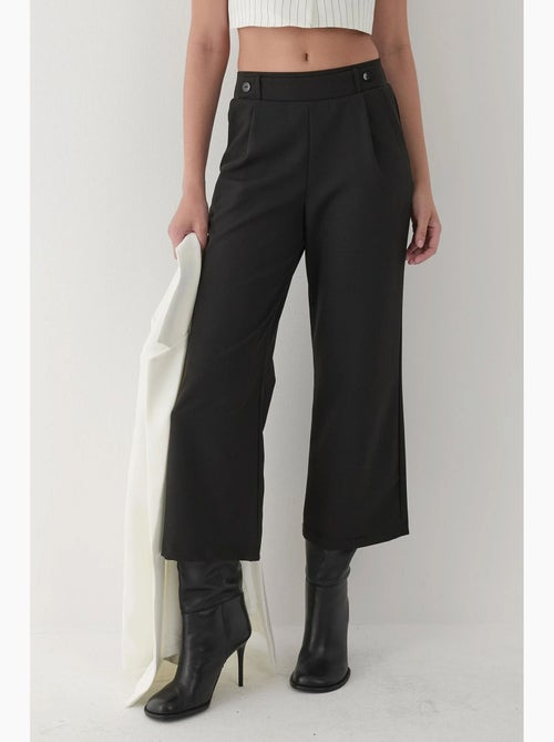 Pantaloni a vita alta con dettaglio bottoni hiccup - Kiabi Pantaloni a vita alta con dettaglio bottoni hiccup - Kiabi