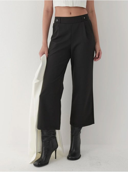 Pantaloni a vita alta con dettaglio bottoni - Kiabi Pantaloni a vita alta con dettaglio bottoni - Kiabi