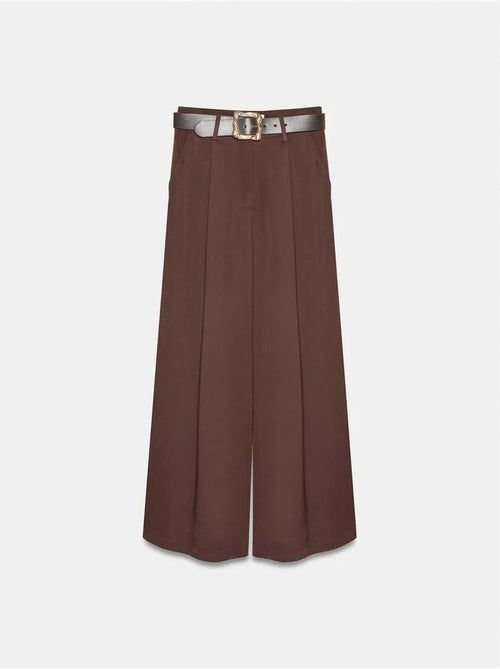 Pantaloni a vita alta con pieghe e gamba ampia dilvin - Kiabi Pantaloni a vita alta con pieghe e gamba ampia dilvin - Kiabi