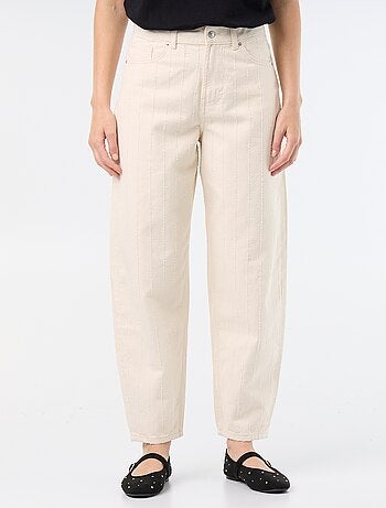 Pantaloni a vita alta con taglio a palloncino