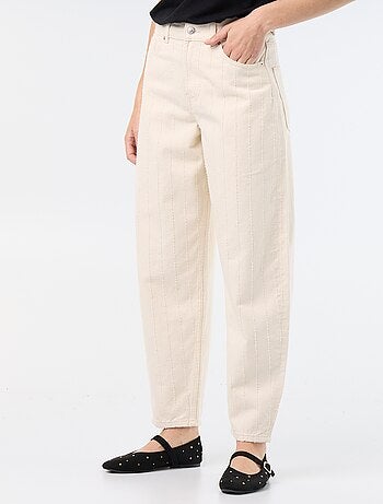 Pantaloni a vita alta con taglio a palloncino
