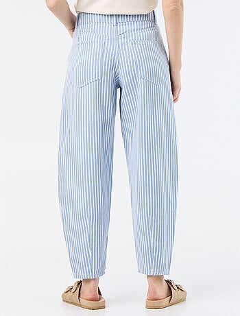 Pantaloni a vita alta con taglio a palloncino