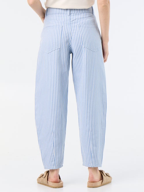 Pantaloni a vita alta con taglio a palloncino - Kiabi