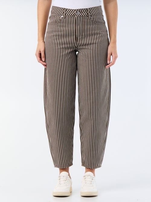 Pantaloni a vita alta con taglio a palloncino - Kiabi