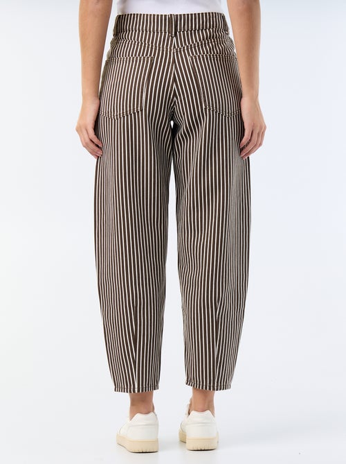 Pantaloni a vita alta con taglio a palloncino - Kiabi