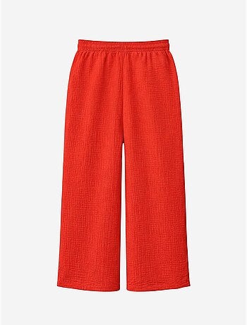 Pantaloni a vita alta in mussola testurizzata mixray
