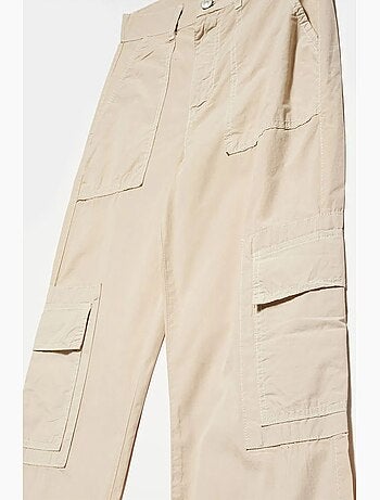 Pantaloni a vita alta in popeline di cotone a gamba dritta dilvin