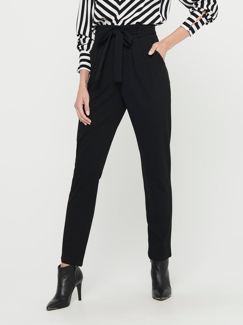 Pantaloni a vita alta 'JDY' nero - Kiabi