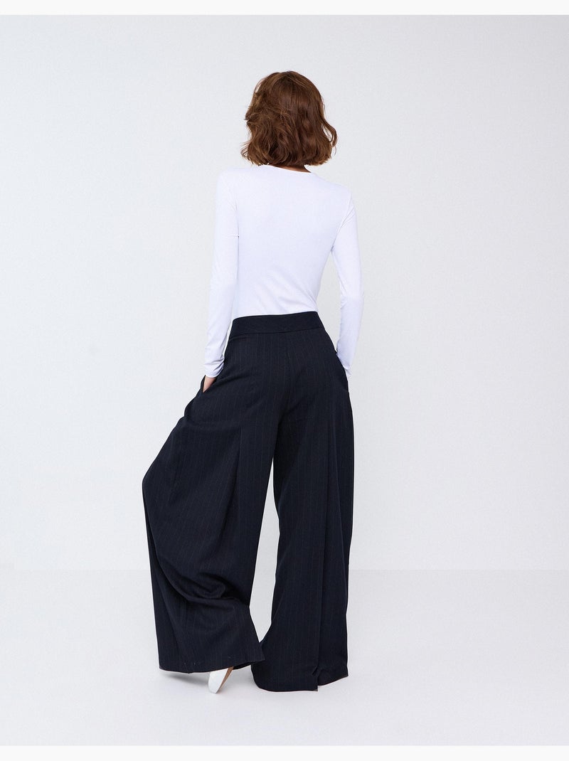 Pantaloni a vita alta, mo fashion Blu - Kiabi