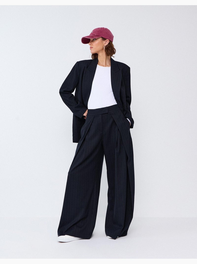 Pantaloni a vita alta, mo fashion Blu - Kiabi