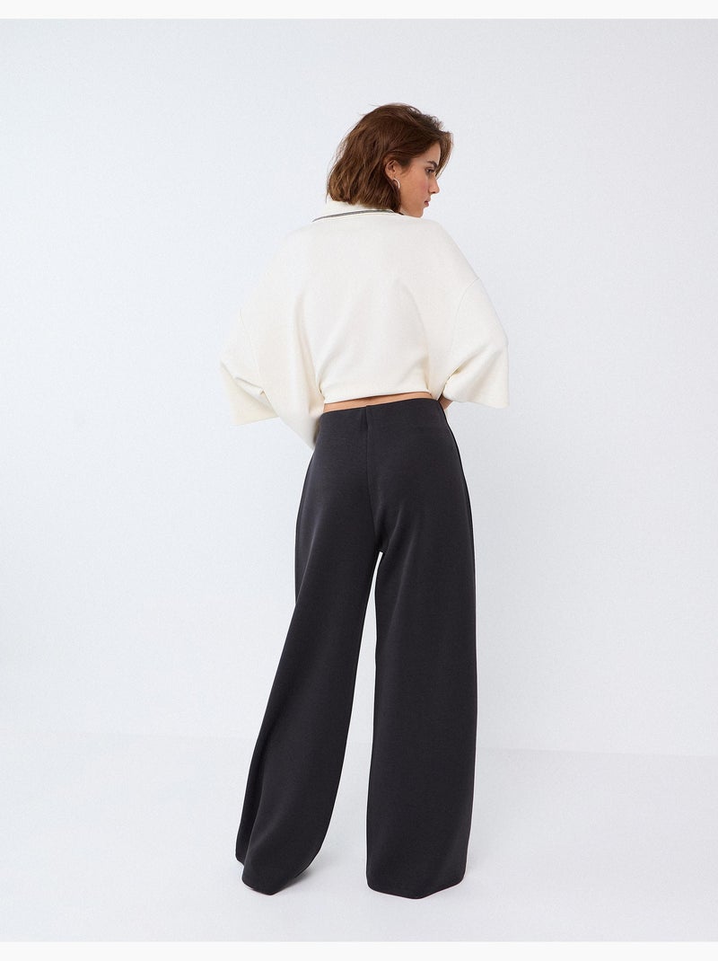 Pantaloni a vita alta, mo fashion Grigio - Kiabi