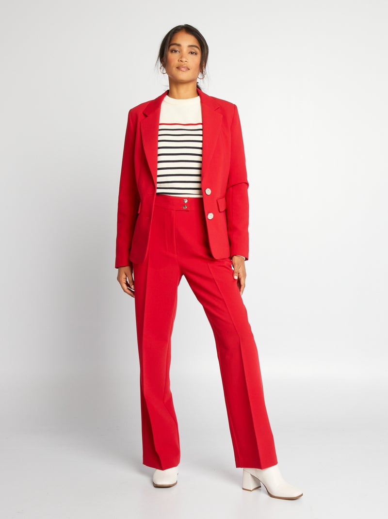 Pantaloni a vita alta ROSSO - Kiabi