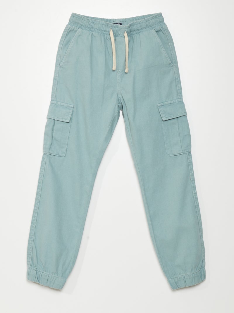 Pantaloni a vita elasticizzata con tasche blu - Kiabi