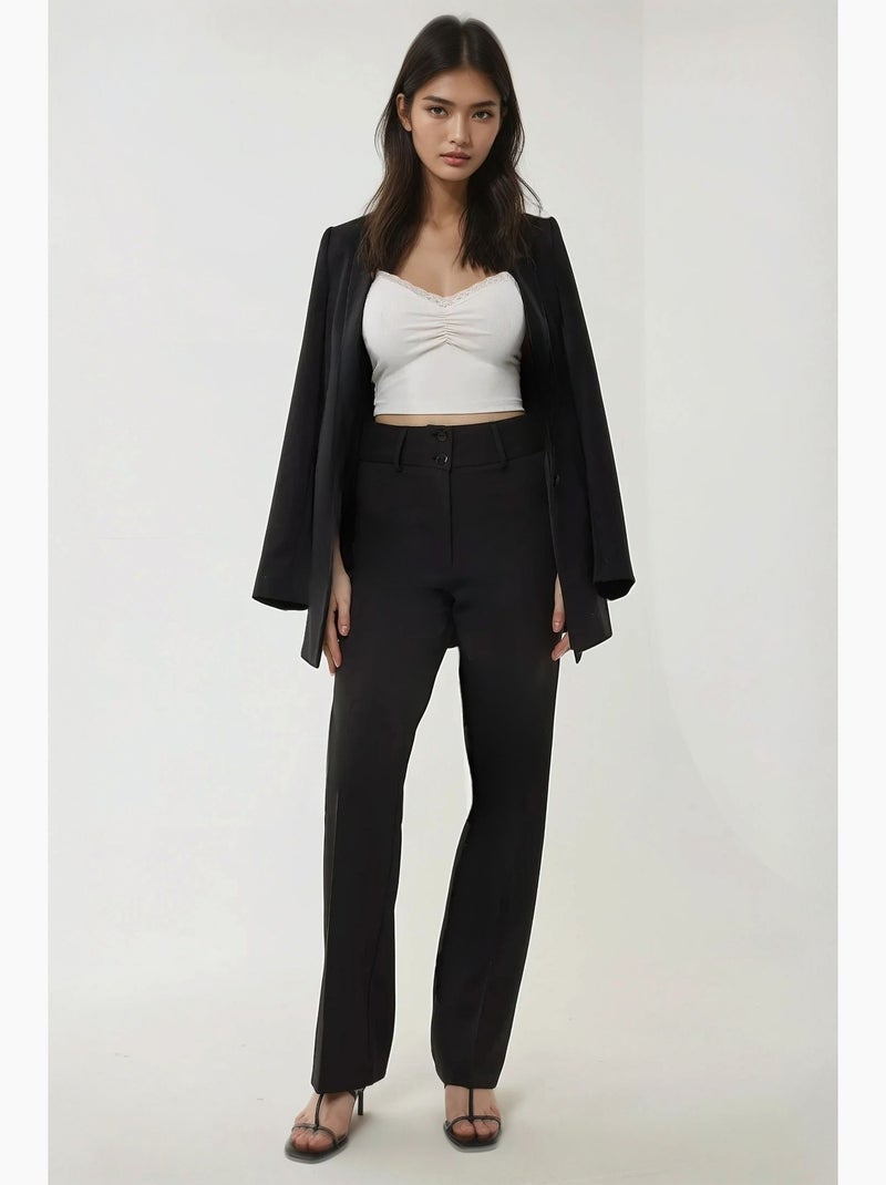 Pantaloni a zampa a vita alta hiccup Nero - Kiabi