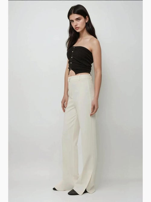 Pantaloni a zampa a vita alta premium hiccup - Kiabi Pantaloni a zampa a vita alta premium hiccup - Kiabi