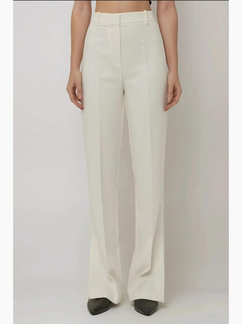 Pantaloni a zampa a vita alta premium hiccup Bianco - Kiabi