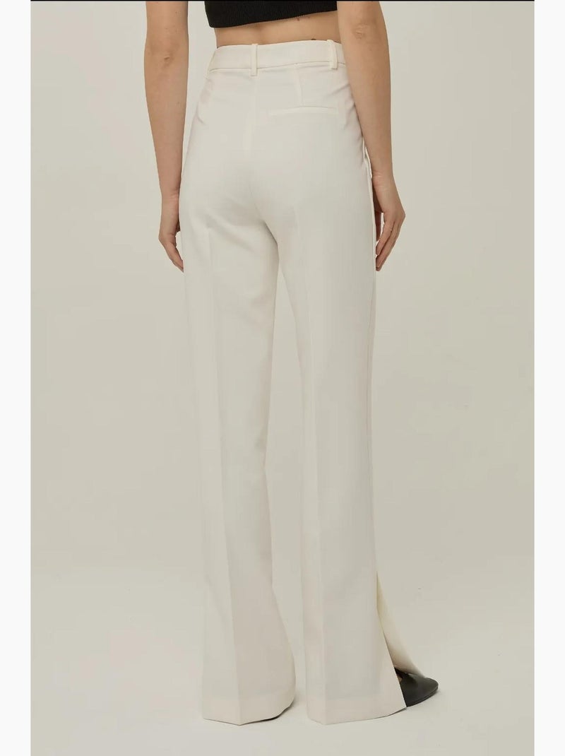 Pantaloni a zampa a vita alta premium hiccup Bianco - Kiabi
