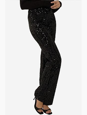 Pantaloni a zampa con paillettes hiccup