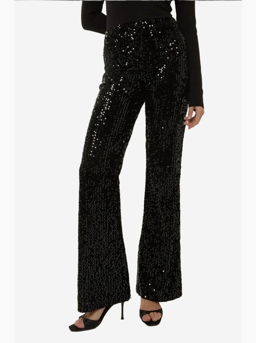 Pantaloni a zampa con paillettes hiccup - Kiabi Pantaloni a zampa con paillettes hiccup - Kiabi