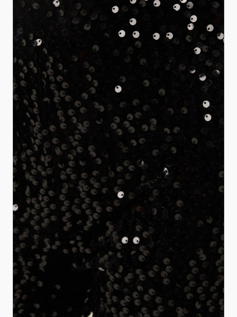 Pantaloni a zampa con paillettes hiccup Nero - Kiabi