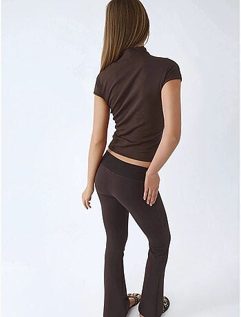 Pantaloni a zampa con vita elasticizzata busem