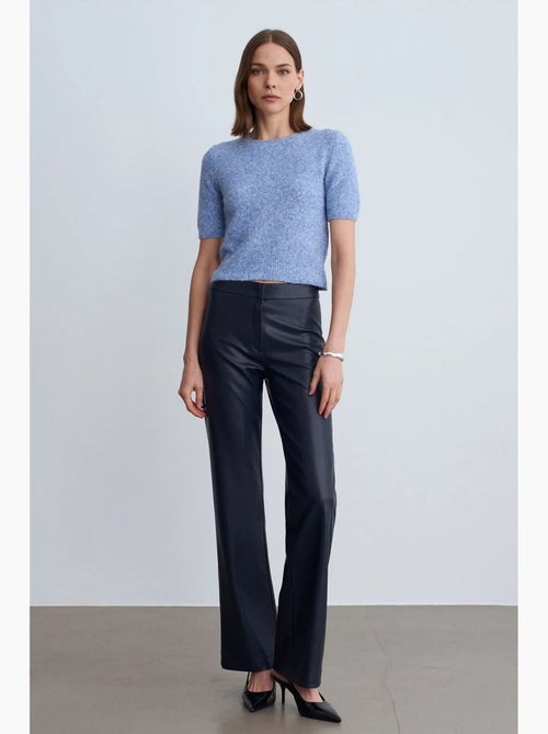 Pantaloni a zampa da donna in ecopelle dilvin - Kiabi