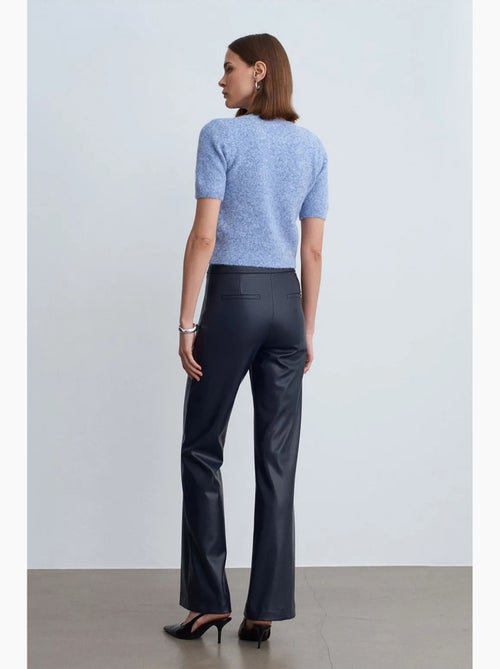 Pantaloni a zampa da donna in ecopelle dilvin - Kiabi