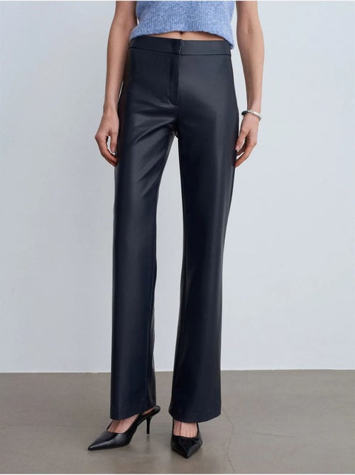 Pantaloni a zampa da donna in ecopelle dilvin - Kiabi