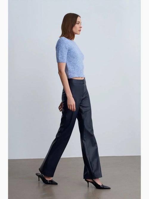 Pantaloni a zampa da donna in ecopelle dilvin - Kiabi