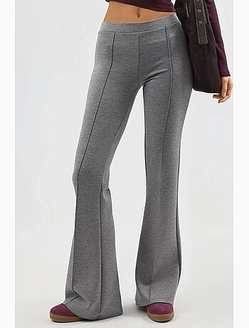 Pantaloni a zampa elasticizzati a coste busem