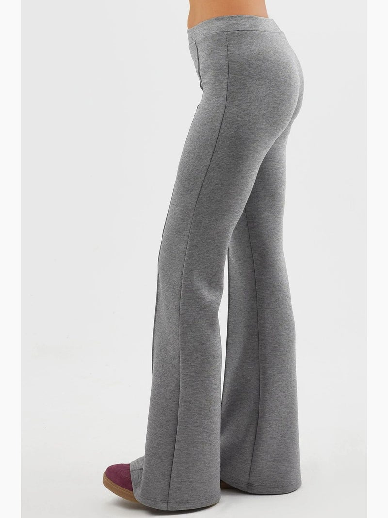 Pantaloni a zampa elasticizzati a coste busem Grigio scuro - Kiabi