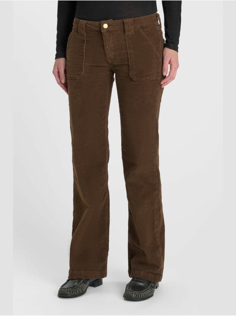 Pantaloni a zampa flarevel Marrone - Kiabi
