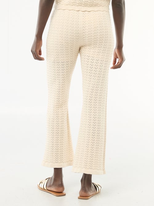 Pantaloni a zampa in crochet - Kiabi