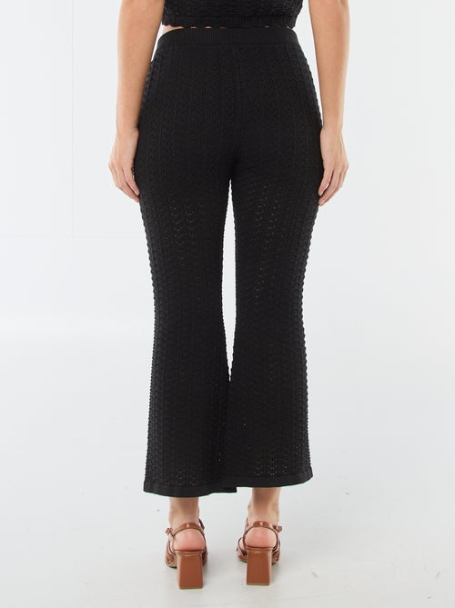 Pantaloni a zampa in crochet - Kiabi