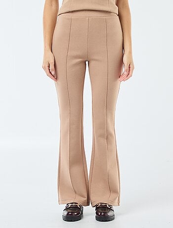 Pantaloni a zampa in felpa leggera