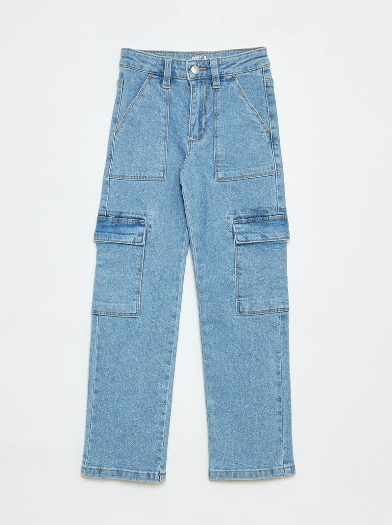 Pantaloni aderenti con tasche con patta - modello + confortevole Blu - Kiabi