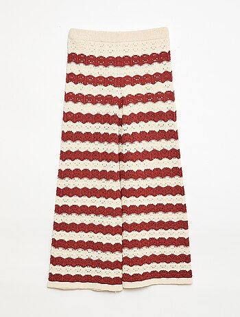 Pantaloni all'uncinetto a zampa d'elefante / svasati