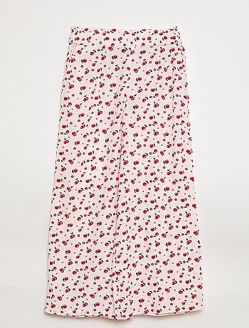 Pantaloni ampi a fantasia con elastico in vita