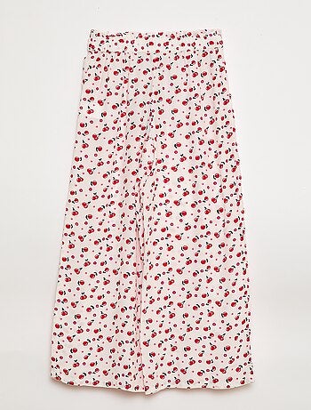 Pantaloni ampi a fantasia con elastico in vita
