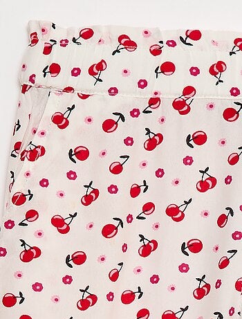 Pantaloni ampi a fantasia con elastico in vita