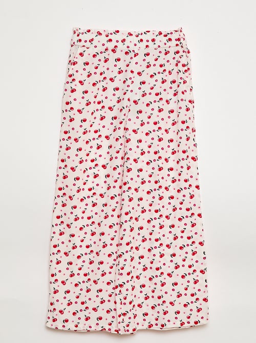 Pantaloni ampi a fantasia con elastico in vita - Kiabi