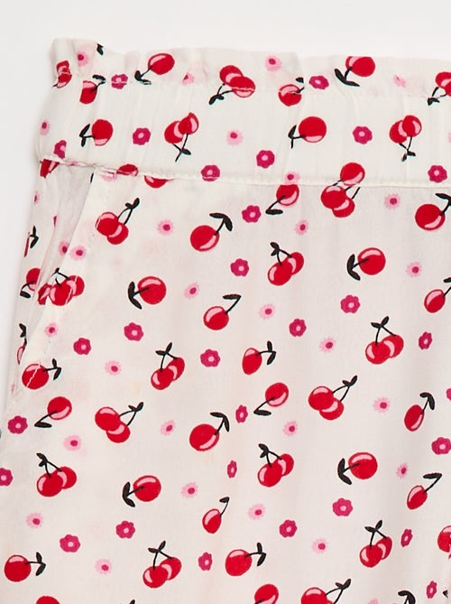 Pantaloni ampi a fantasia con elastico in vita - Kiabi