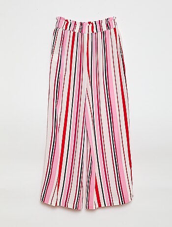 Pantaloni ampi a fantasia con elastico in vita