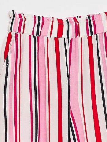 Pantaloni ampi a fantasia con elastico in vita