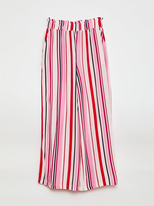 Pantaloni ampi a fantasia con elastico in vita - Kiabi