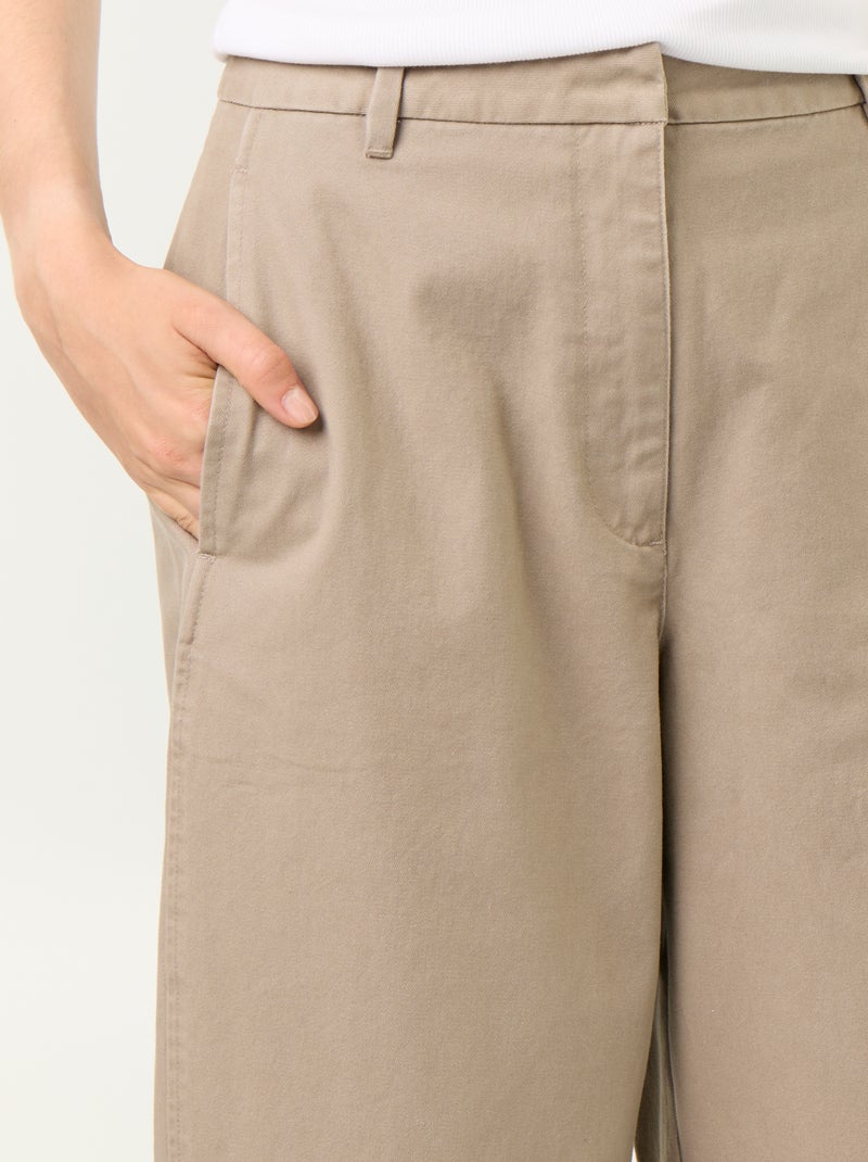 Pantaloni ampi a forma barrel Tortora - Kiabi