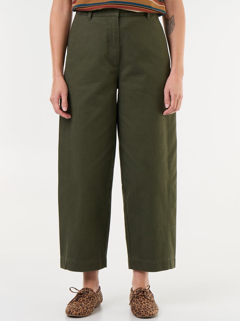 Pantaloni ampi a forma barrel Verde - Kiabi