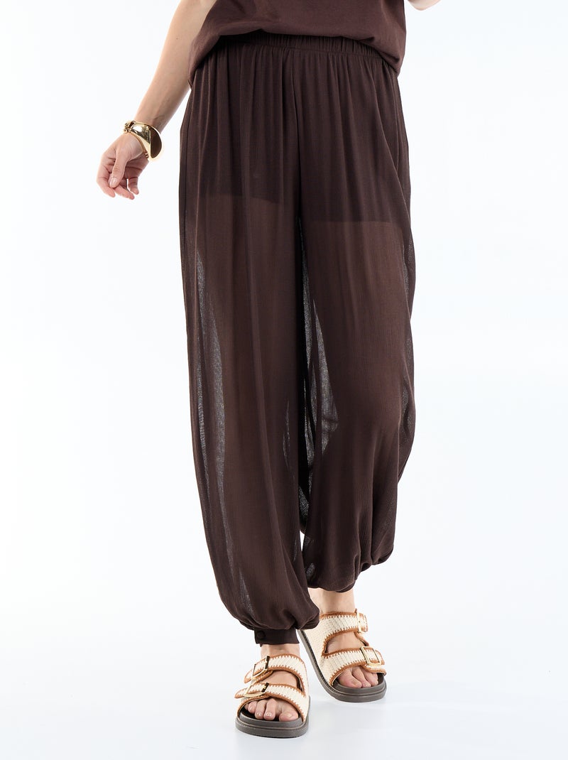 Pantaloni ampi a palloncino Marrone - Kiabi