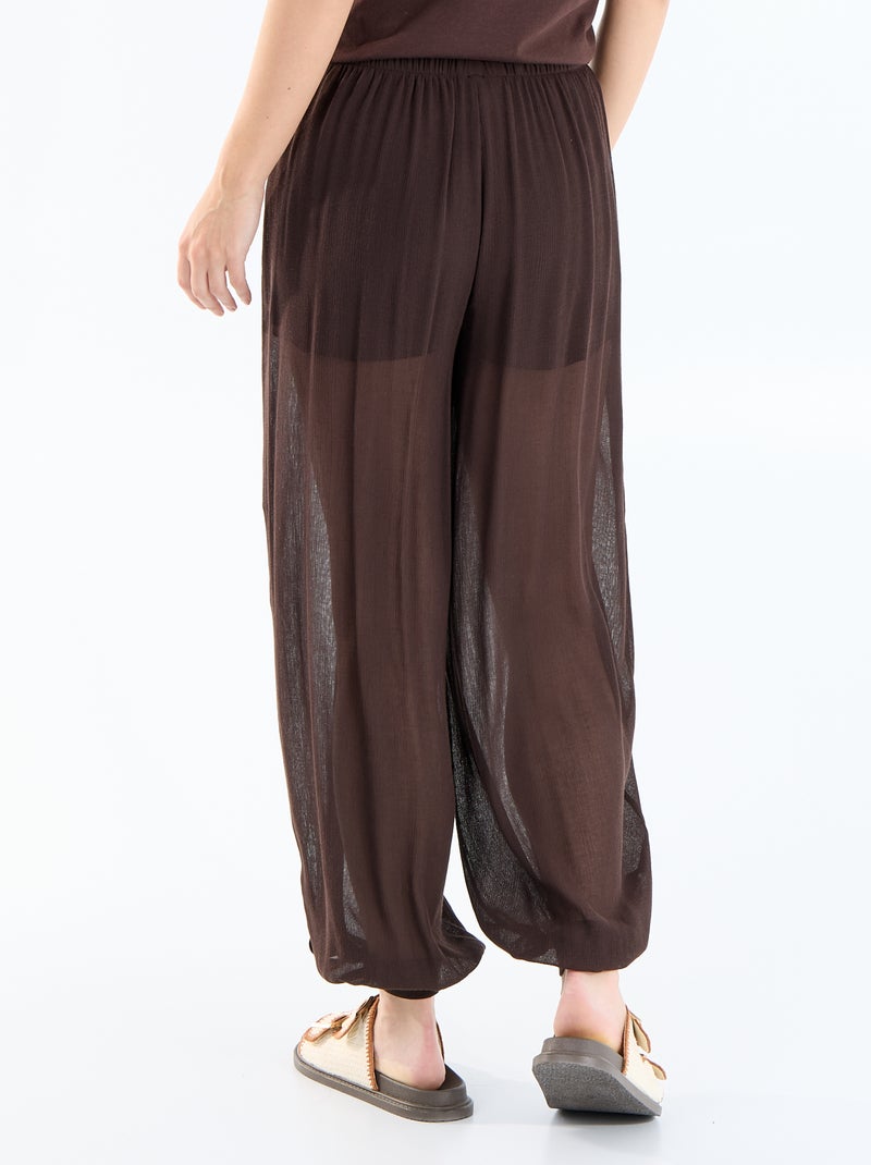 Pantaloni ampi a palloncino Marrone - Kiabi