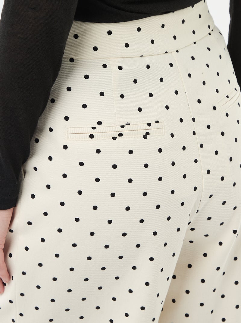 Pantaloni ampi a pois Bianco - Kiabi